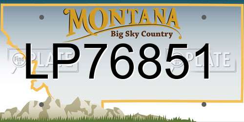 LP76851 Montana License Plate