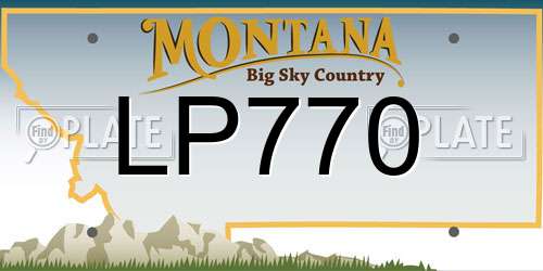 LP770 Montana License Plate