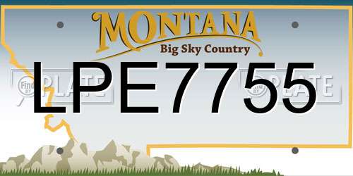 LPE7755 Montana License Plate