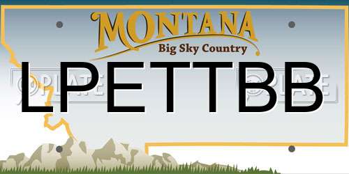 LPETTBB Montana License Plate