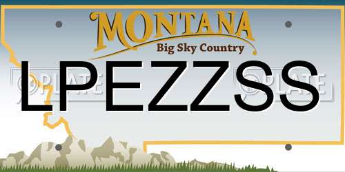 LPEZZSS Montana License Plate