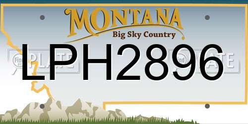 LPH2896 Montana License Plate