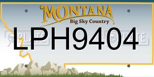 LPH9404 Montana License Plate