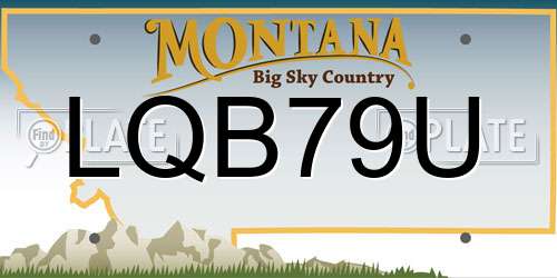 LQB79U Montana License Plate