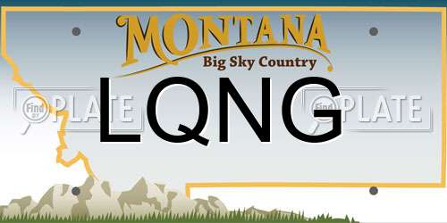 LQNG Montana License Plate