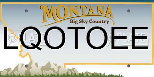 LQOTOEE Montana License Plate