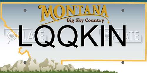 LQQKIN Montana License Plate