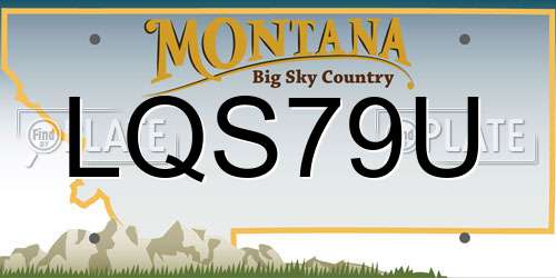 LQS79U Montana License Plate
