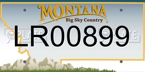 LR00899 Montana License Plate