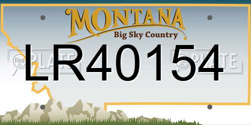 LR40154 Montana License Plate
