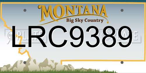 LRC9389 Montana License Plate