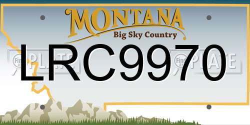 LRC9970 Montana License Plate