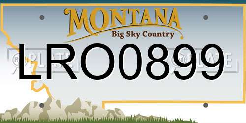 LRO0899 Montana License Plate