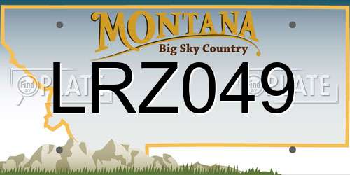 LRZ049 Montana License Plate