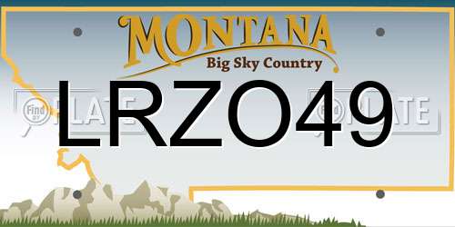 LRZO49 Montana License Plate