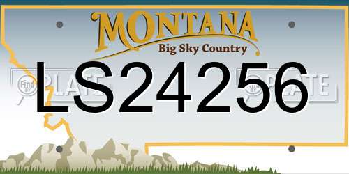 LS24256 Montana License Plate