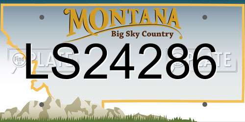LS24286 Montana License Plate