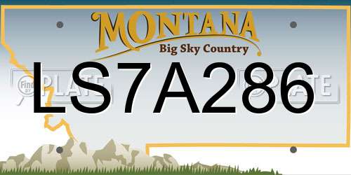 LS7A286 Montana License Plate