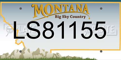 LS81155 Montana License Plate
