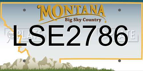 LSE2786 Montana License Plate