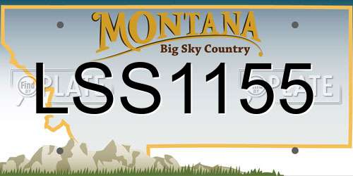 LSS1155 Montana License Plate