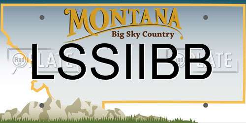 LSSIIBB Montana License Plate