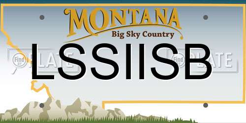 LSSIISB Montana License Plate