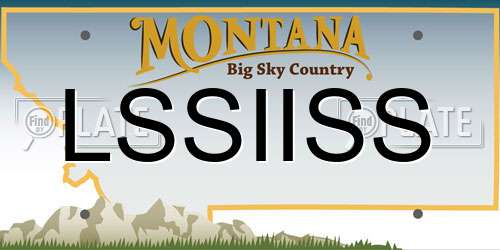 LSSIISS Montana License Plate