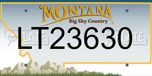 LT23630 Montana License Plate