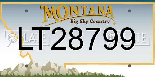 LT28799 Montana License Plate