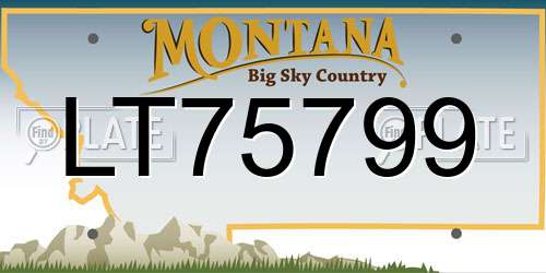 LT75799 Montana License Plate