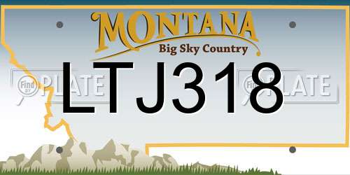 LTJ318 Montana License Plate