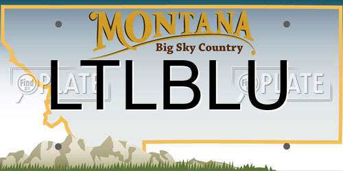 LTLBLU Montana License Plate