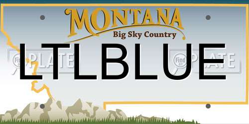 LTLBLUE Montana License Plate