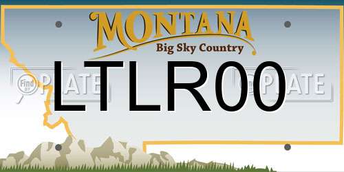 LTLR00 Montana License Plate