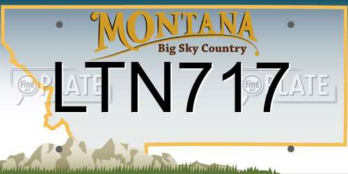 LTN717 Montana License Plate