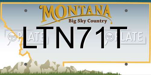 LTN71T Montana License Plate