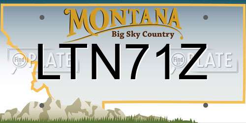 LTN71Z Montana License Plate