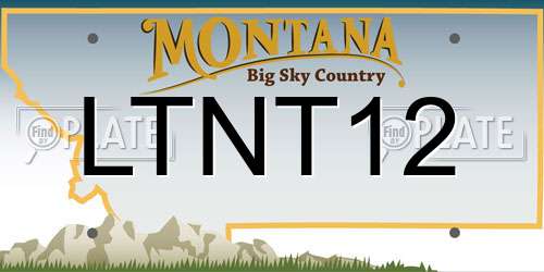 LTNT12 Montana License Plate