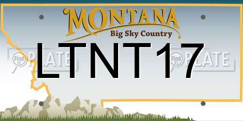 LTNT17 Montana License Plate