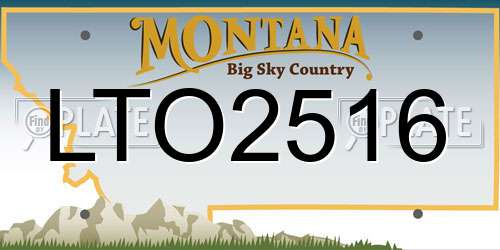 LTO2516 Montana License Plate