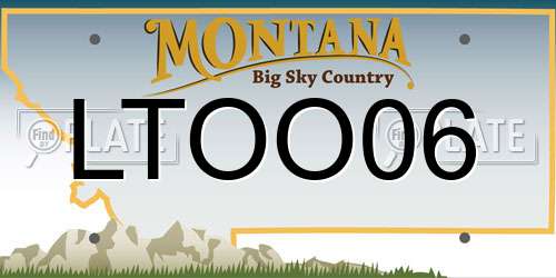 LTOO06 Montana License Plate