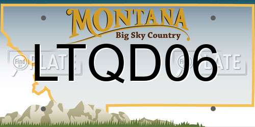 LTQD06 Montana License Plate