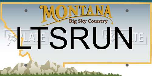 LTSRUN Montana License Plate