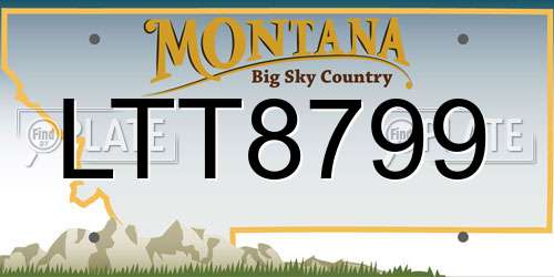 LTT8799 Montana License Plate