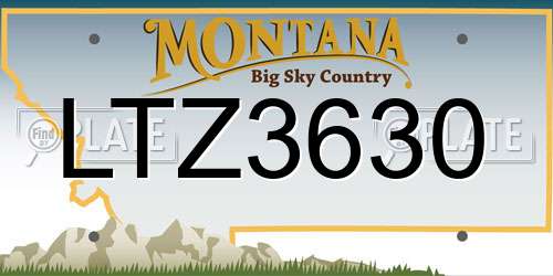 LTZ3630 Montana License Plate