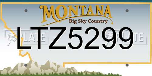LTZ5299 Montana License Plate