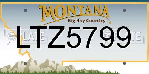 LTZ5799 Montana License Plate
