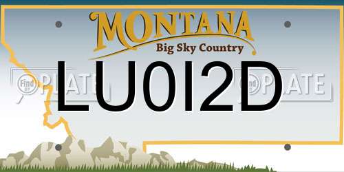 LU0I2D Montana License Plate