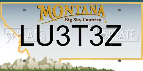LU3T3Z Montana License Plate